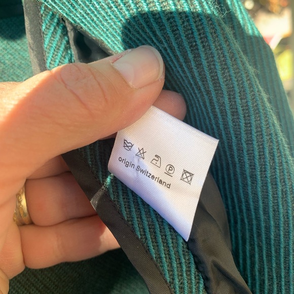 AKRIS green 100% wool zipper jacket size 10 - Picture 9 of 16